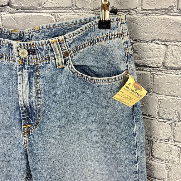 Vintage Lucky Brand Rancher Flare Size Womens 14/32 Distressed Jeans NWT - Picture 9 of 12